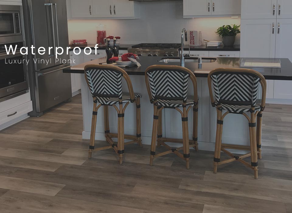 image of waterproof vinyl plank in kitchen